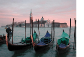 View of Venice and Gondolas